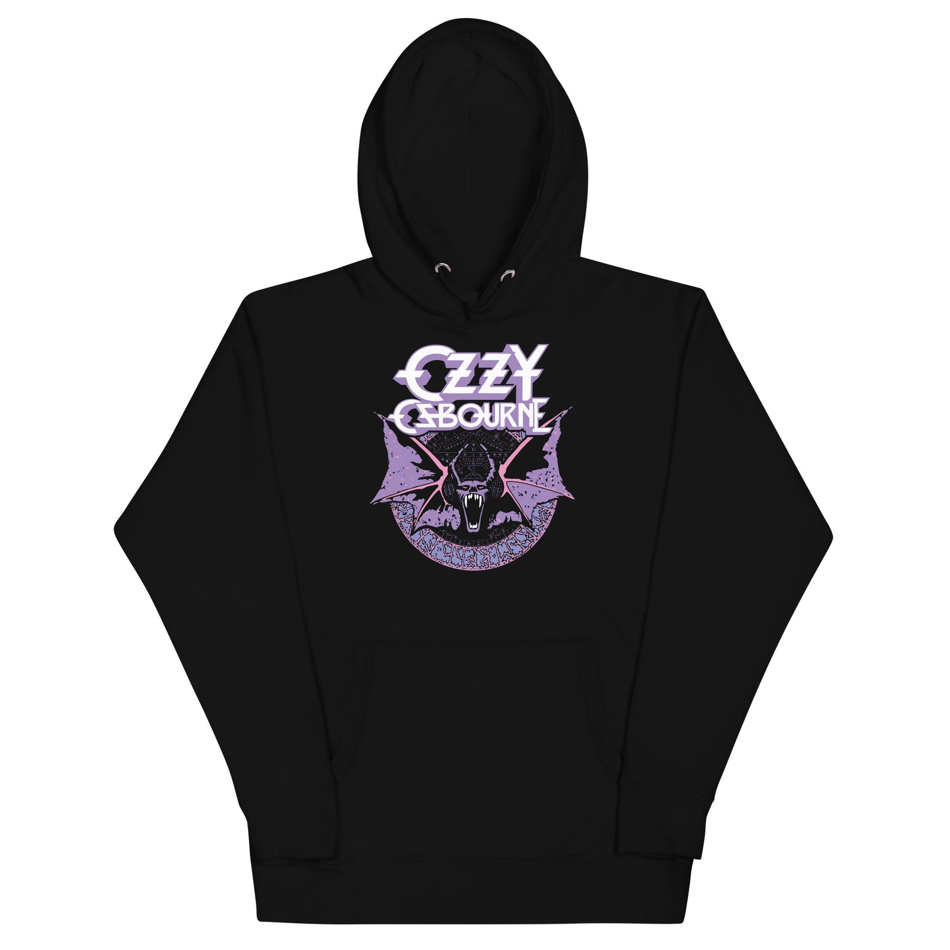 MERCHMOMENT Ozzy Osbourne - Purple Bat Hoodie [Apparel] - Rock Band Apparel