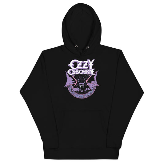 MerchMoment Ozzy Osbourne - Purple Bat Hoodie [Apparel] Black