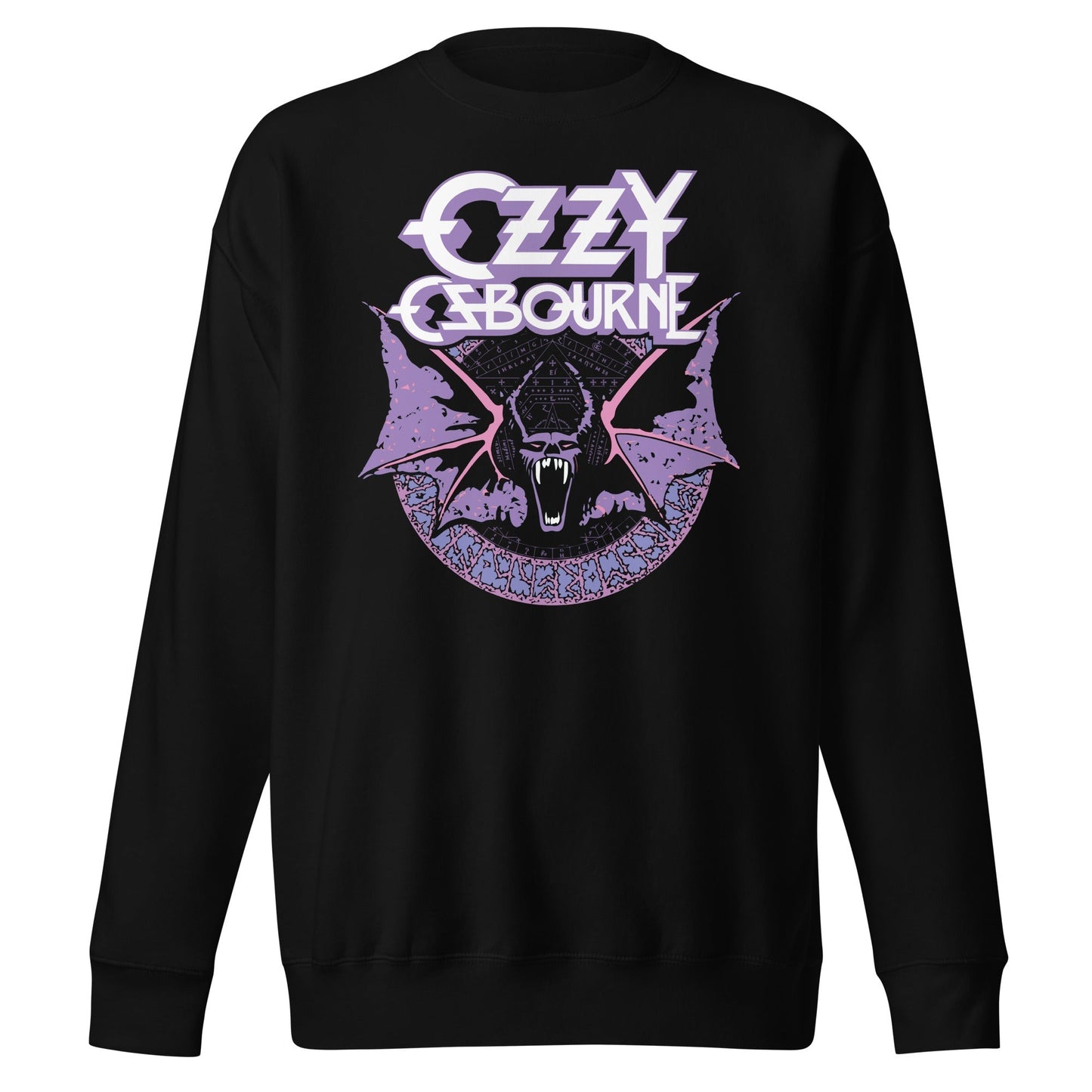 MERCHMOMENT Ozzy Osbourne - Purple Bat Sweatshirt [Apparel] - Rock Band Apparel
