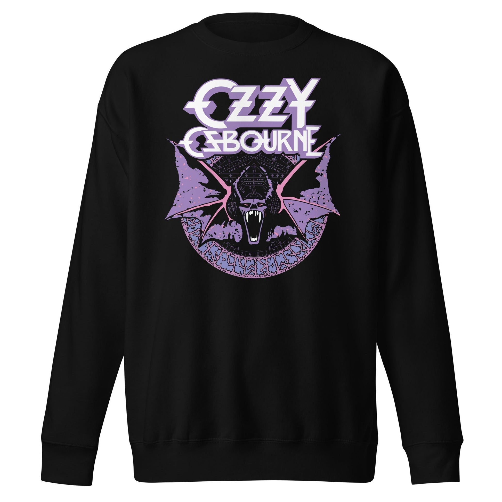 MERCHMOMENT Ozzy Osbourne - Purple Bat Sweatshirt [Apparel] - Rock Band Apparel