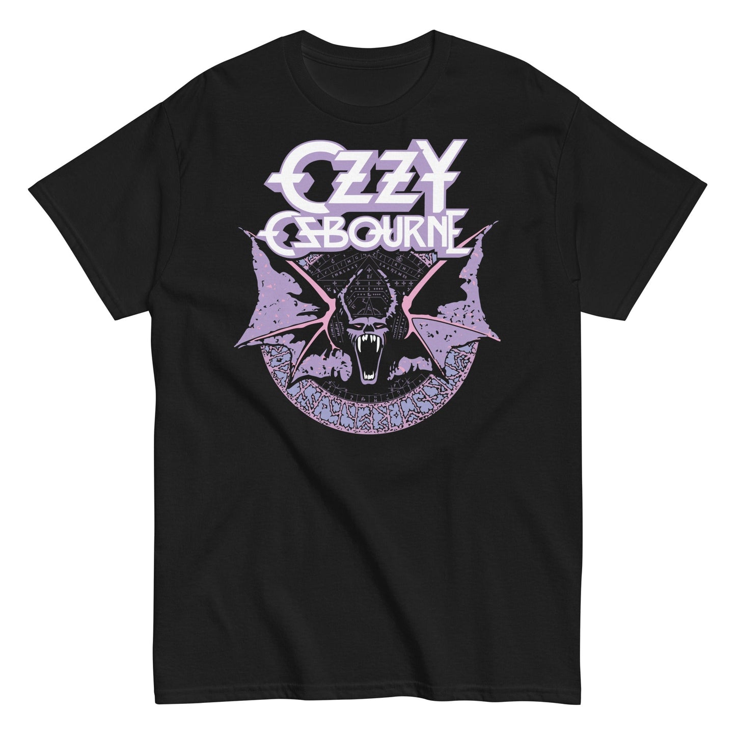 MerchMoment Ozzy Osbourne - Purple Bat T-Shirt [Apparel] Black