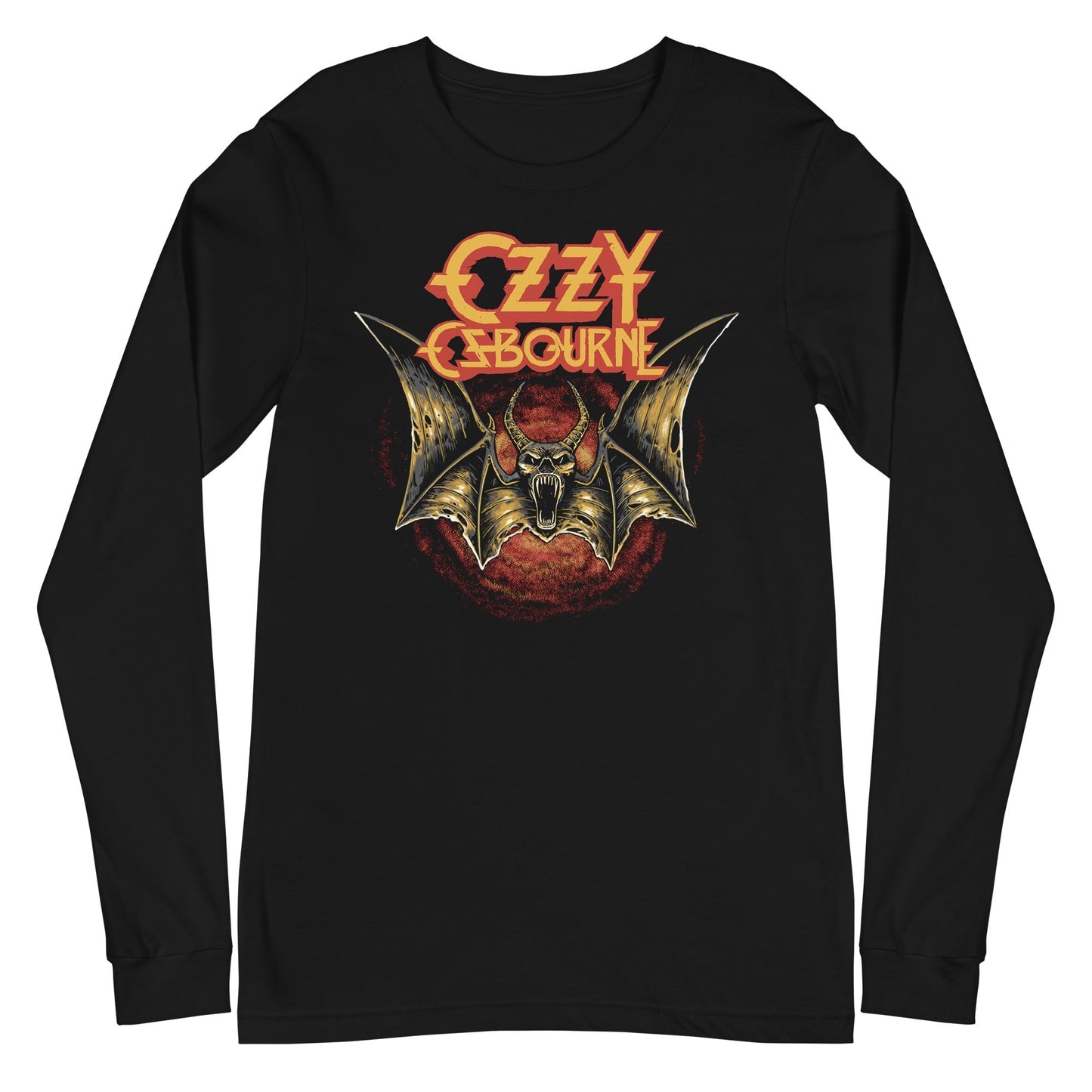 MerchMoment Ozzy Osbourne - Screaming Bat Long Sleeve T-Shirt [Apparel] Black
