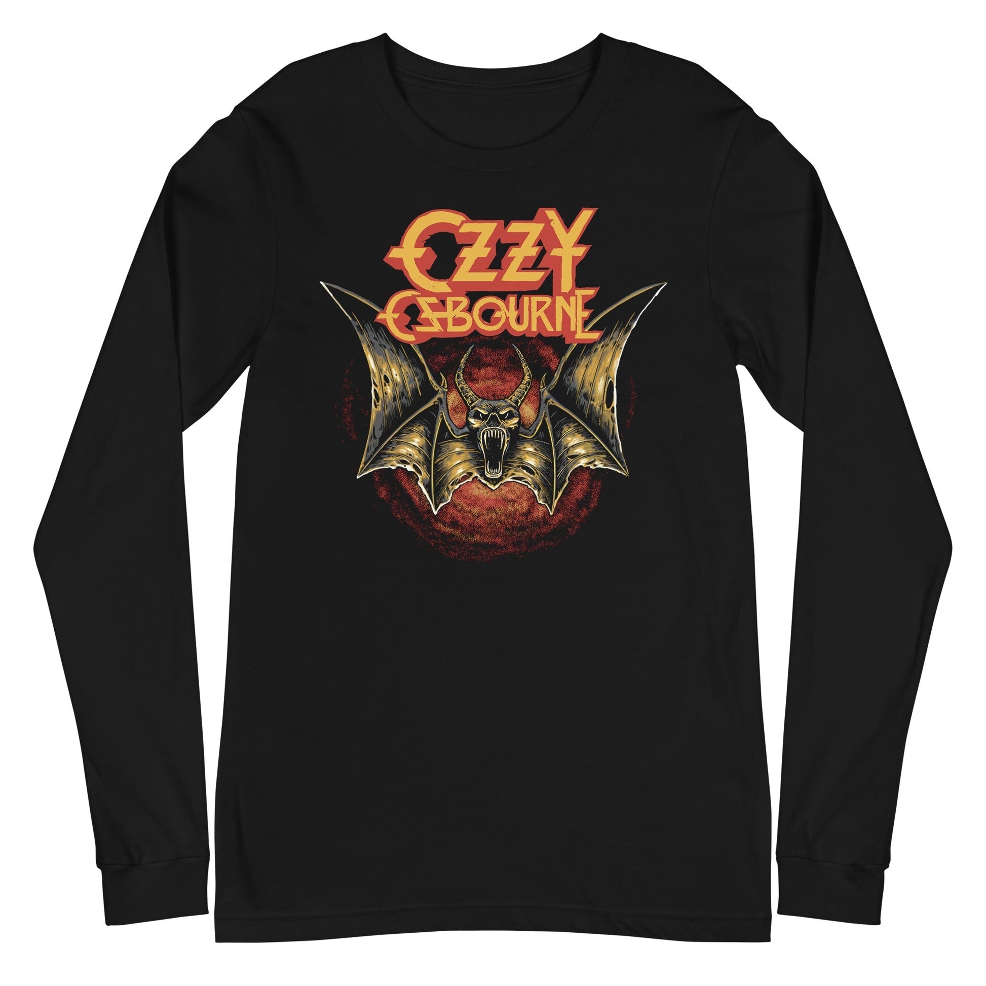 MerchMoment Ozzy Osbourne - Screaming Bat Long Sleeve T-Shirt [Apparel] Black