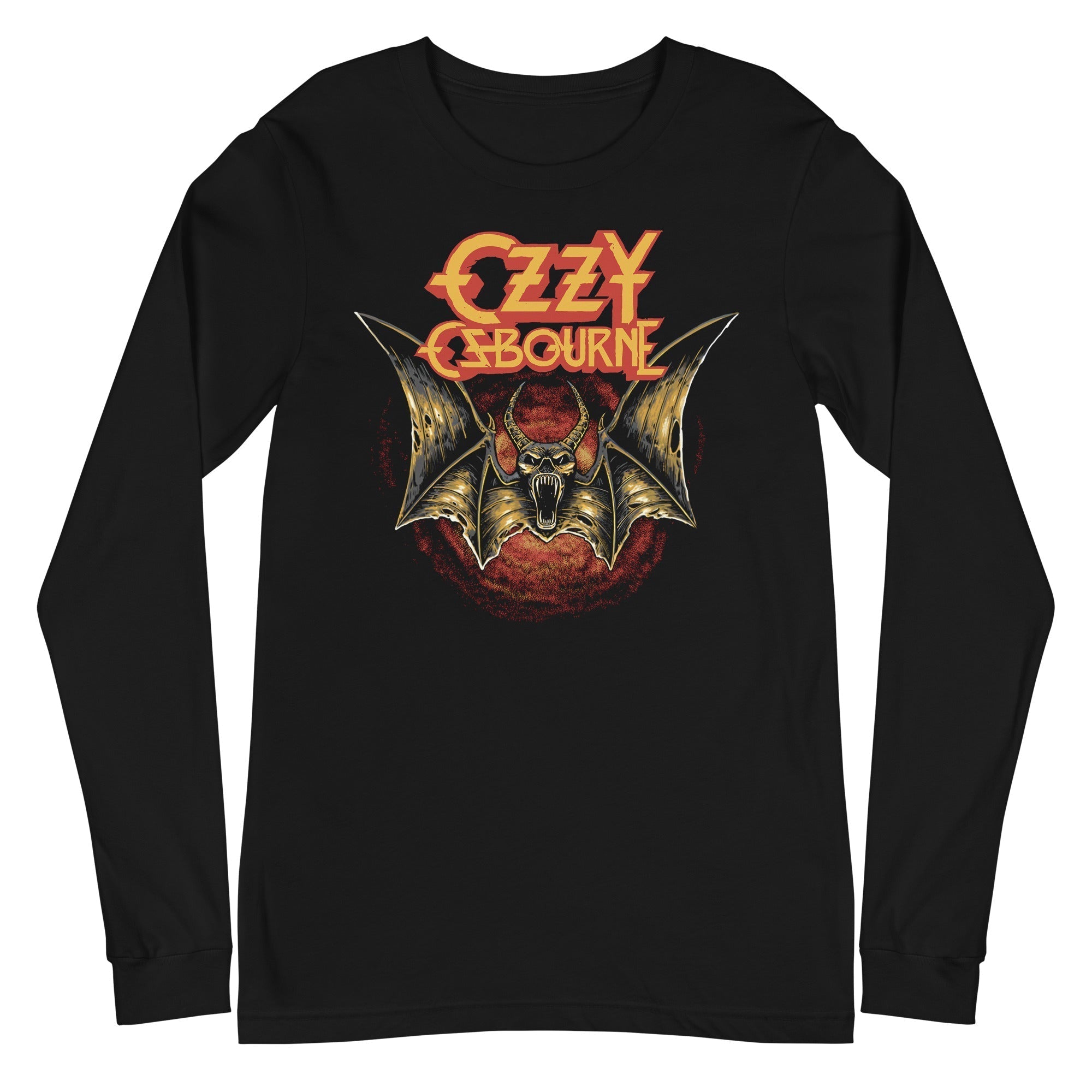MerchMoment Ozzy Osbourne - Screaming Bat Long Sleeve T-Shirt [Apparel] Black
