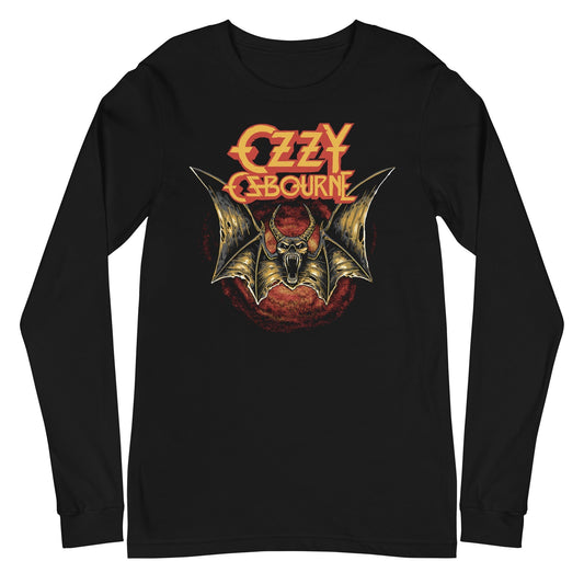 MerchMoment Ozzy Osbourne - Screaming Bat Long Sleeve T-Shirt [Apparel] Black