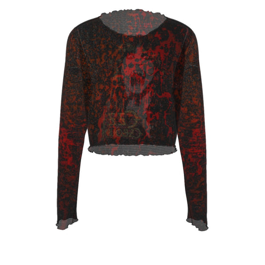 MerchMoment Ozzy Osbourne Vampire Women's Mesh Top [Apparel] As Shown