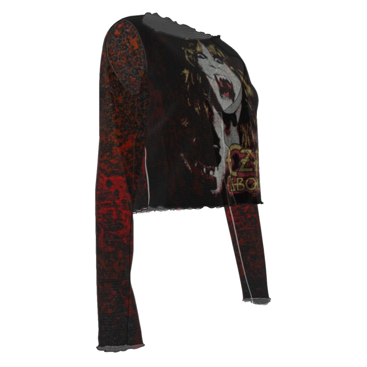 MERCHMOMENT Ozzy Osbourne Vampire Women's Mesh Top [Apparel] - Rock Band Apparel