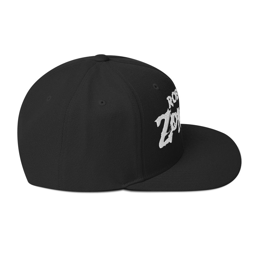 MERCHMOMENT Rob Zombie Classic Logo Black Embroidered Snap Back Hat [Apparel] - Rock Band Apparel