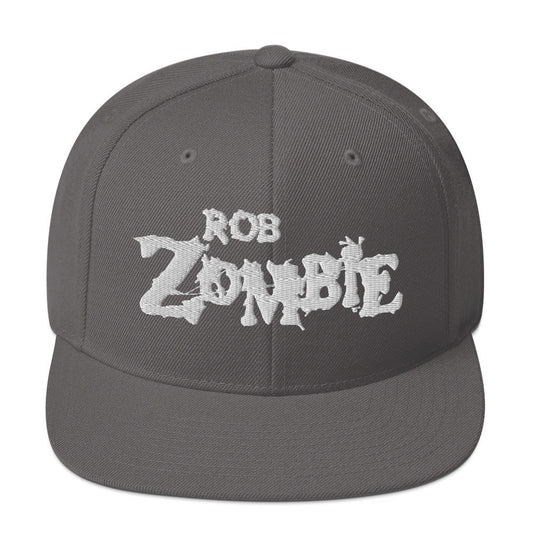 MERCHMOMENT Rob Zombie Classic Logo Grey Embroidered Snap Back Hat [Apparel] - Rock Band Apparel