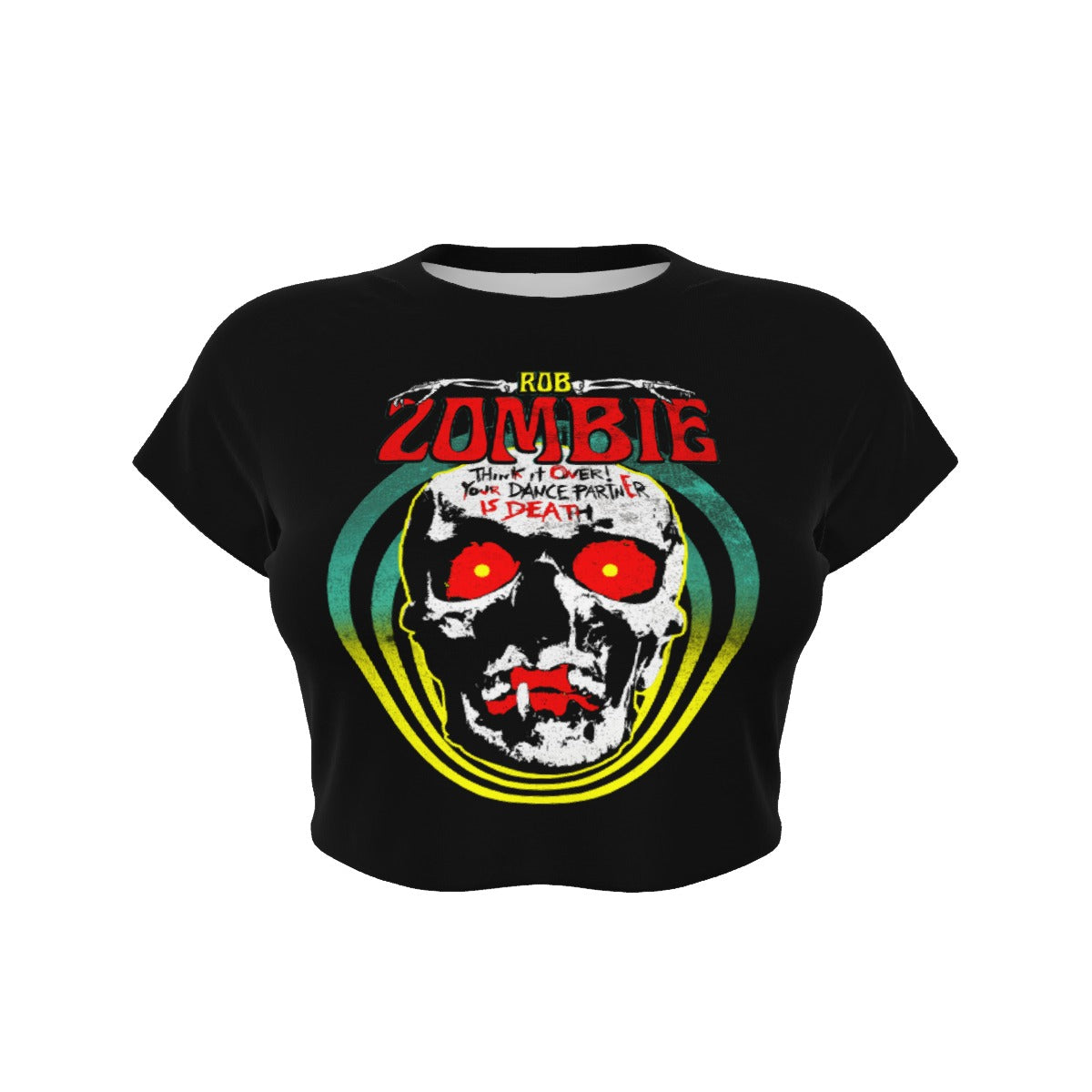 MerchMoment Rob Zombie Clown Skull Women's Crop Top [Apparel] As Shown