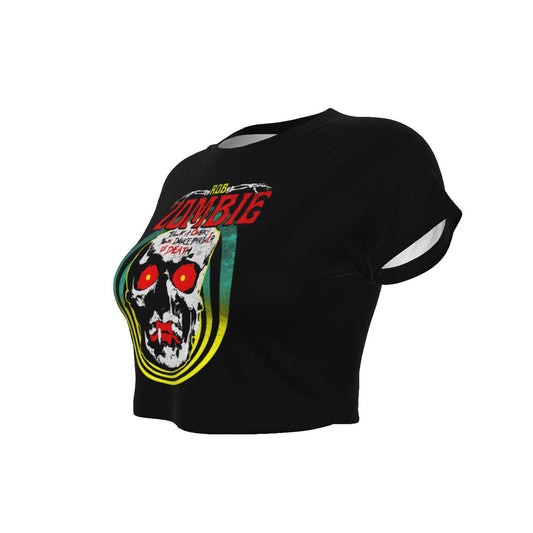 MERCHMOMENT Rob Zombie Clown Skull Women's Crop Top [Apparel] - Rock Band Apparel