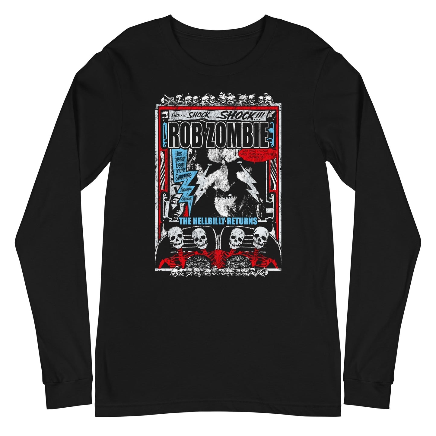 MERCHMOMENT Rob Zombie - Comic Book Long Sleeve T-Shirt [Apparel] - Rock Band Apparel