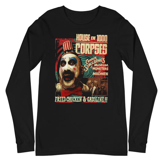 MERCHMOMENT Rob Zombie - Fried Chicken and Gasoline Long Sleeve T-Shirt [Apparel] - Rock Band Apparel