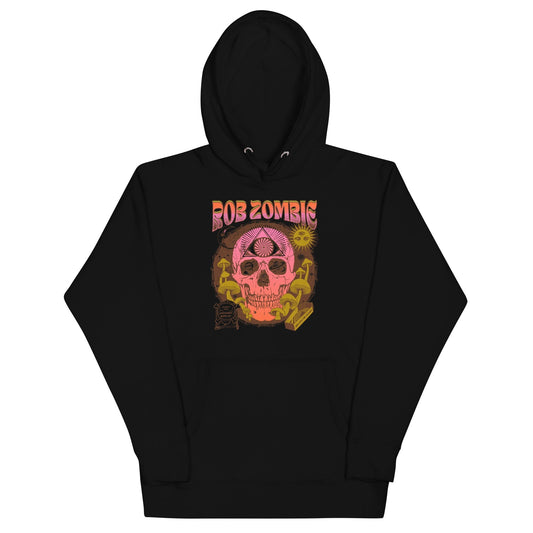 MERCHMOMENT Rob Zombie - Hippie Skull Hoodie [Apparel] - Rock Band Apparel