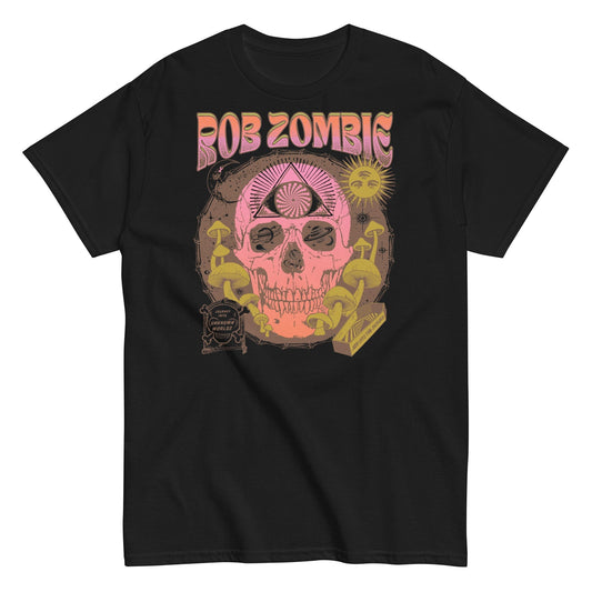 MERCHMOMENT Rob Zombie - Hippie Skull T-Shirt [Apparel] - Rock Band Apparel
