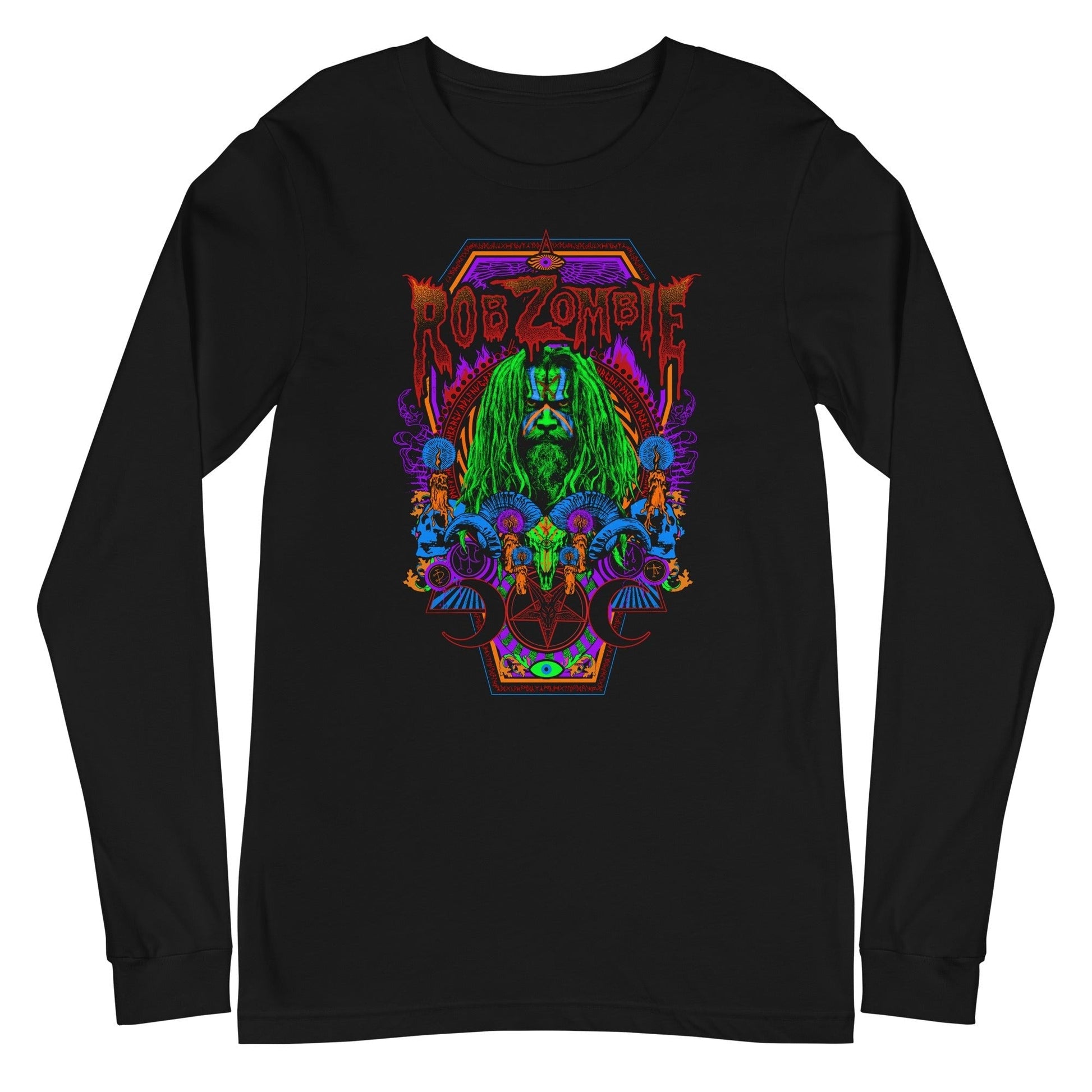 MerchMoment Rob Zombie - Psychedelic Long Sleeve T-Shirt [Apparel] Black