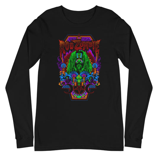 MerchMoment Rob Zombie - Psychedelic Long Sleeve T-Shirt [Apparel] Black