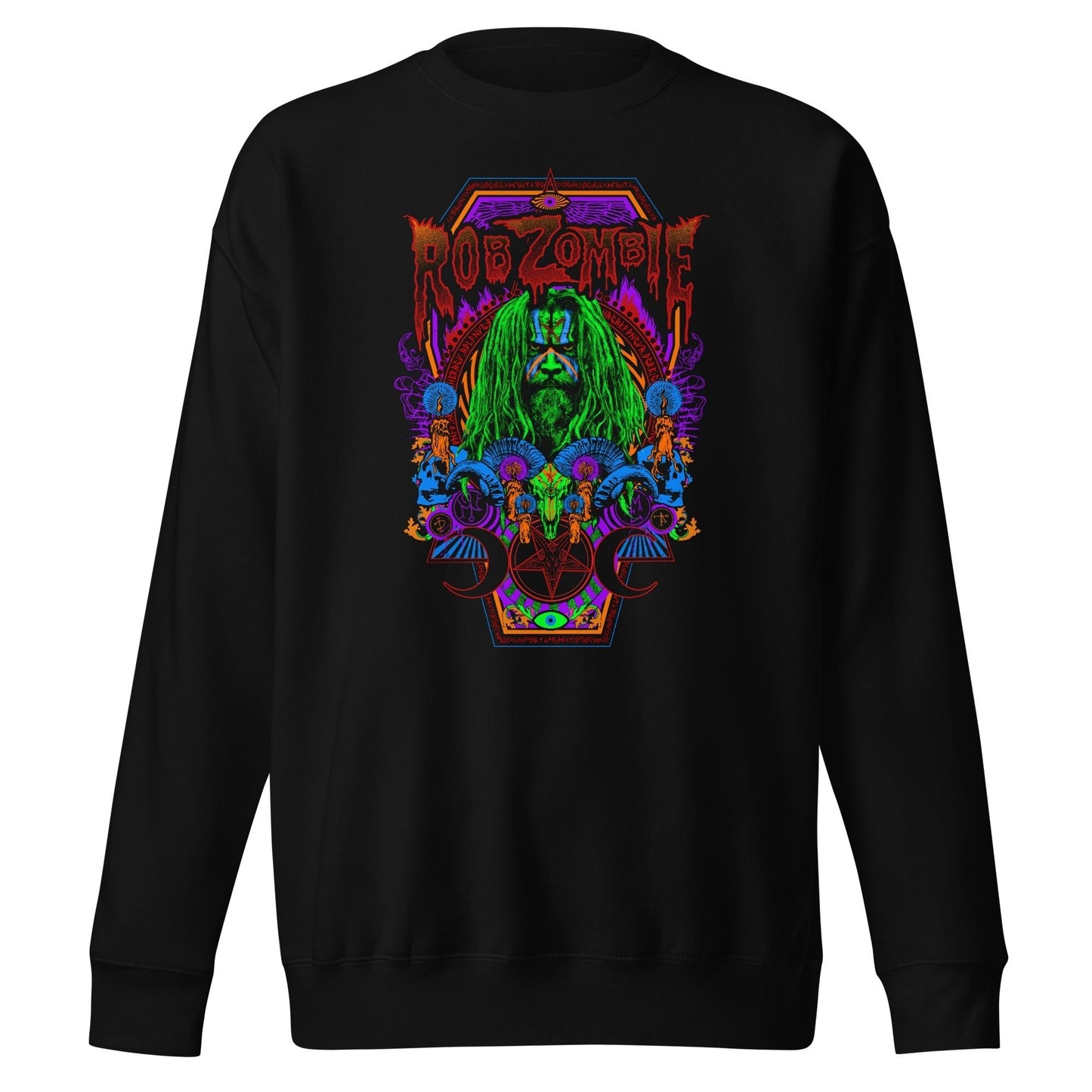 MerchMoment Rob Zombie - Psychedelic Sweatshirt [Apparel] Black