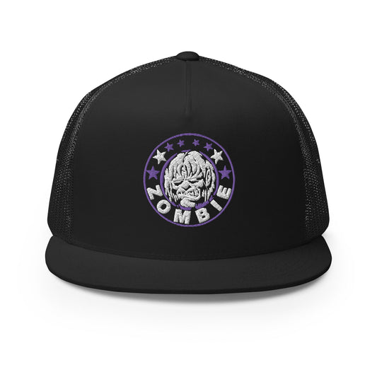 MERCHMOMENT Rob Zombie Purple Circle Embroidered Trucker Hat [Apparel] - Rock Band Apparel