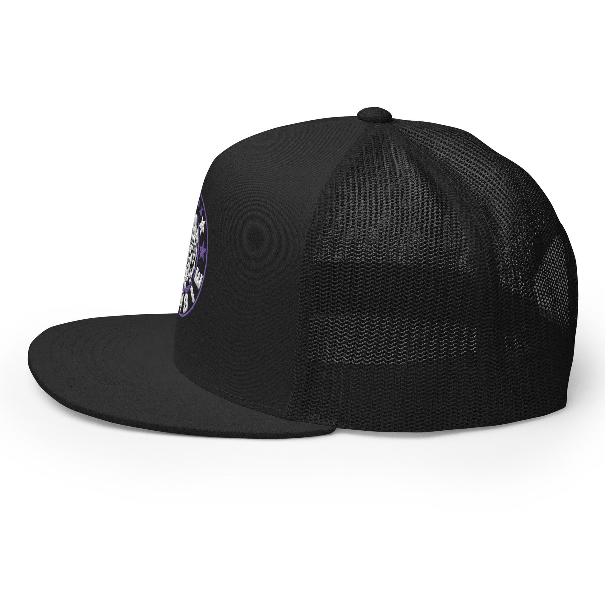 MerchMoment Rob Zombie Purple Circle Embroidered Trucker Hat [Apparel]