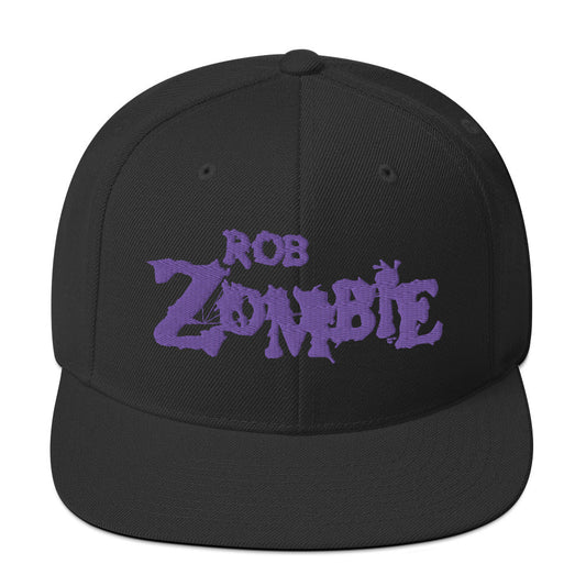 MERCHMOMENT Rob Zombie Purple Logo Embroidered Snapback Hat [Apparel] - Rock Band Apparel