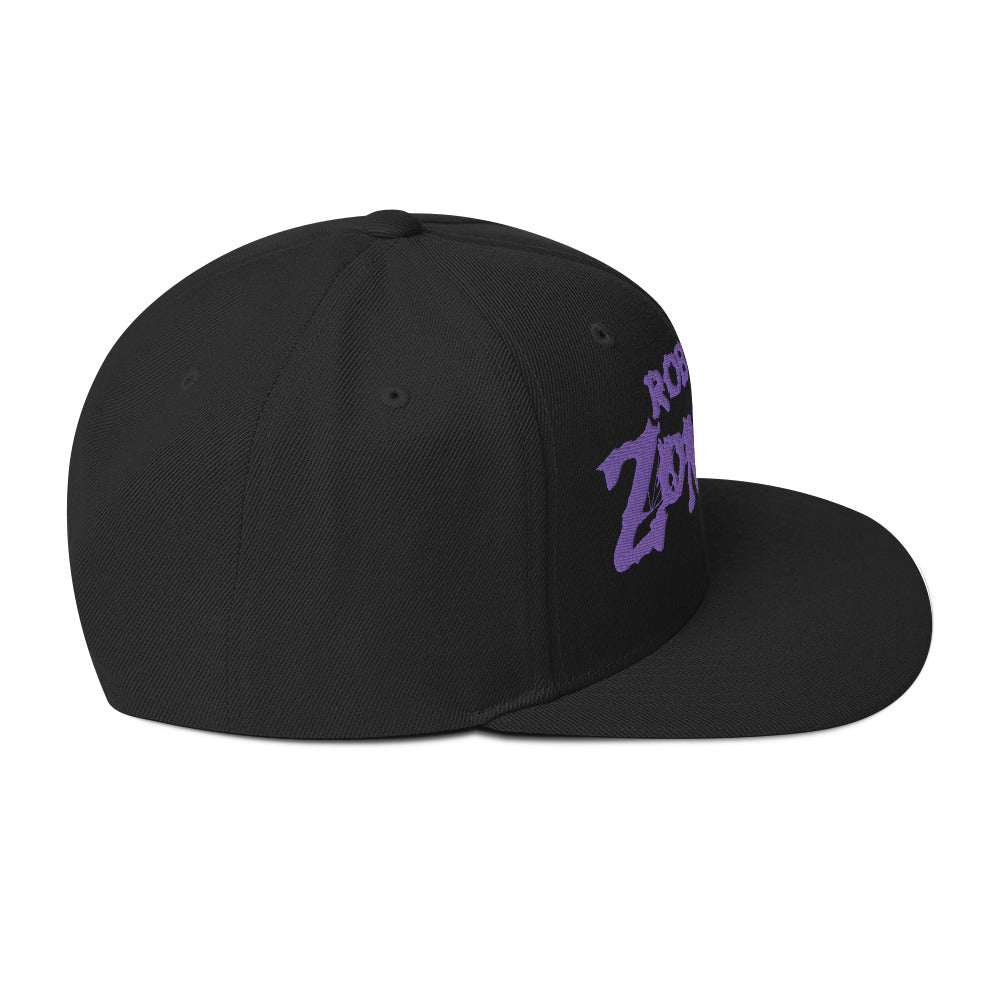 MERCHMOMENT Rob Zombie Purple Logo Embroidered Snapback Hat [Apparel] - Rock Band Apparel