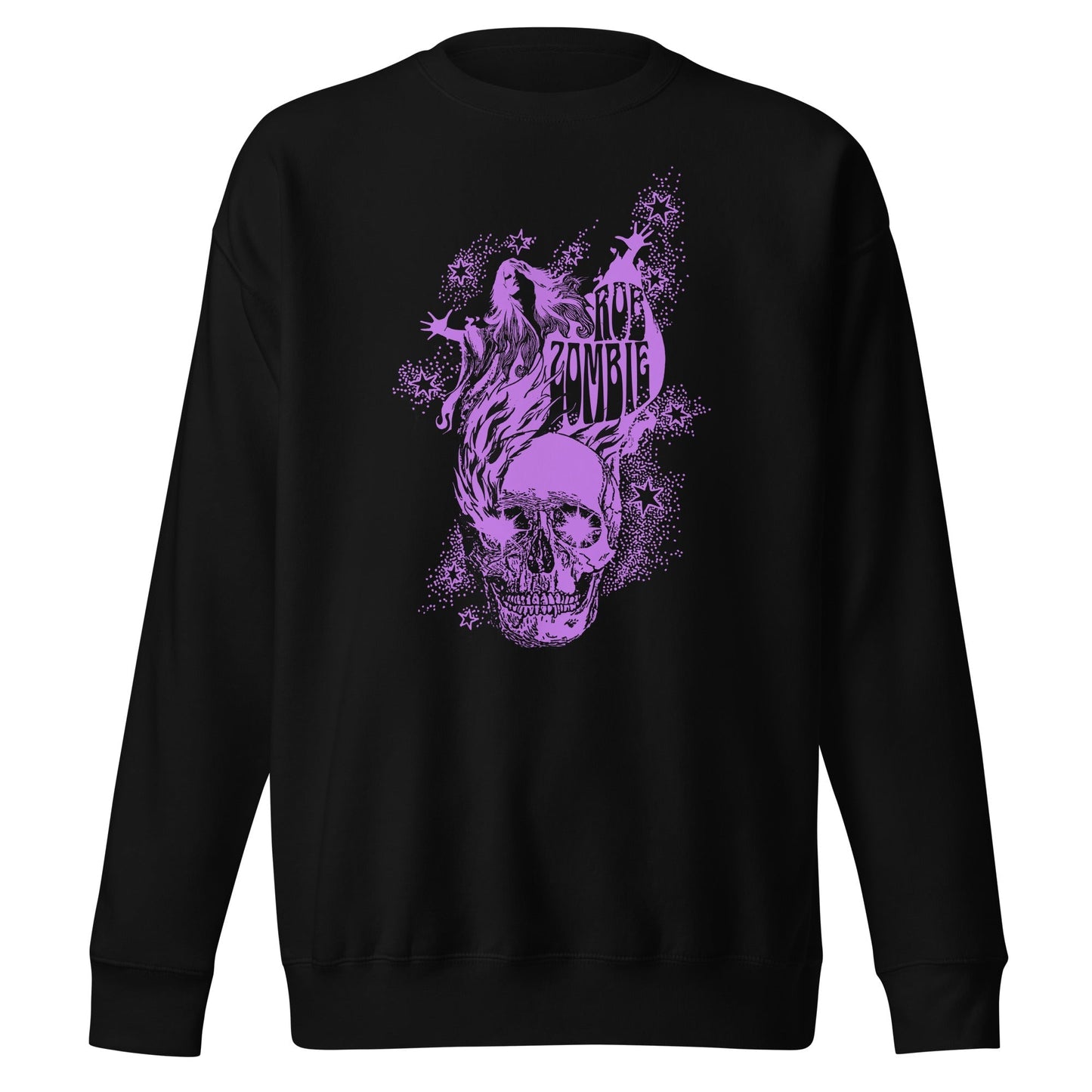 MerchMoment Rob Zombie - Purple Skull Sweatshirt [Apparel] Black