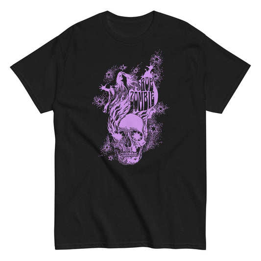 MerchMoment Rob Zombie - Purple Skull T-Shirt [Apparel] Black