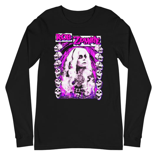 MERCHMOMENT Rob Zombie - Rob Skulls Long Sleeve T-Shirt [Apparel] - Rock Band Apparel