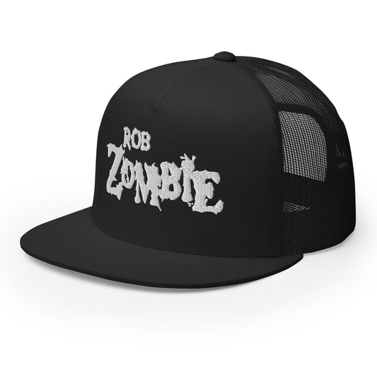 MerchMoment Rob Zombie White Logo Embroidered Trucker Hat [Apparel]