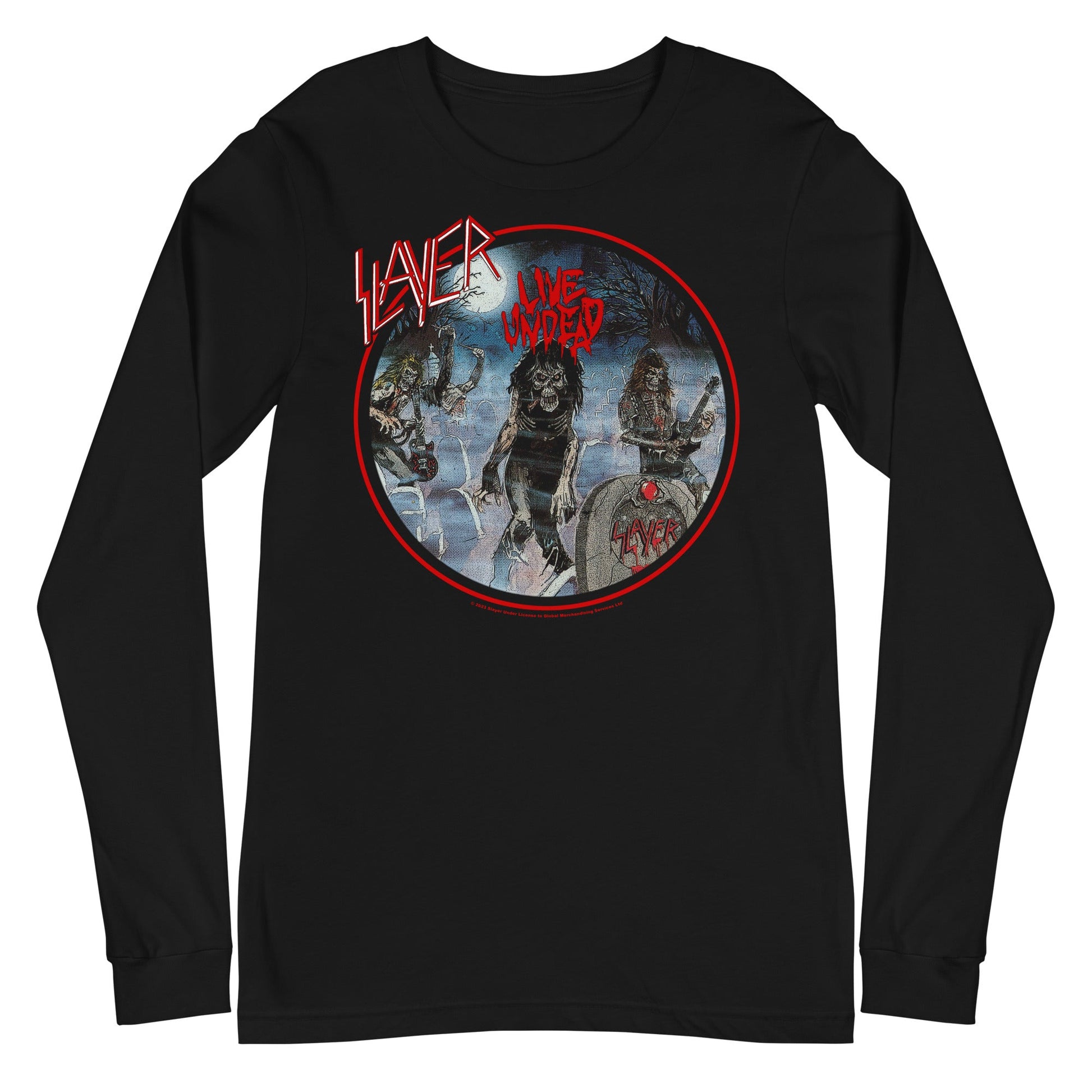 MERCHMOMENT Slayer - Death Rock Long Sleeve T-Shirt [Apparel] - Rock Band Apparel