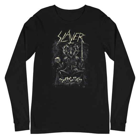 MERCHMOMENT Slayer - Demon Head Long Sleeve T-Shirt [Apparel] - Rock Band Apparel