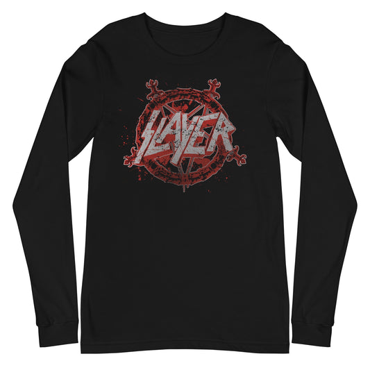 MERCHMOMENT Slayer - Drip Logo Long Sleeve T-Shirt [Apparel] - Rock Band Apparel