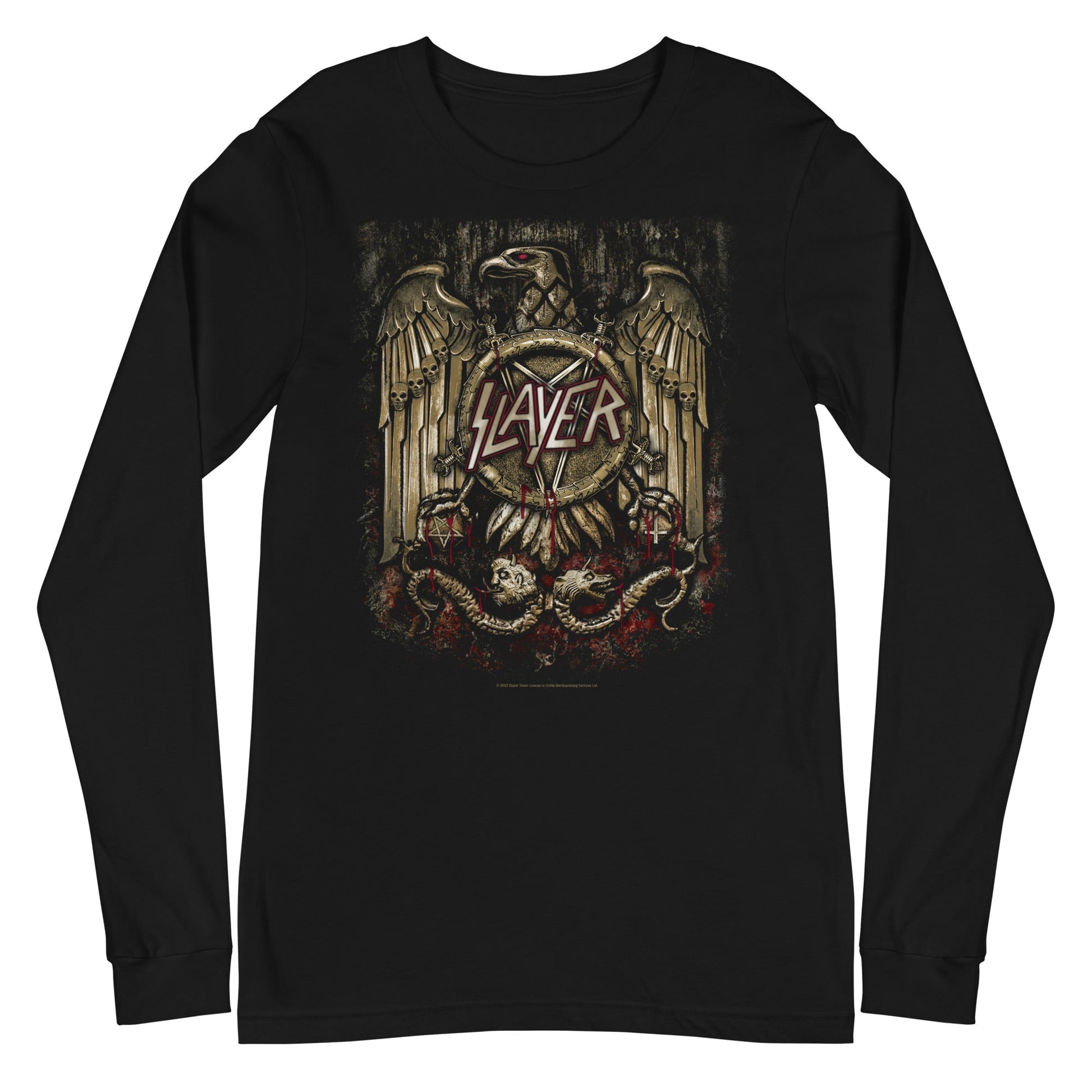 MERCHMOMENT Slayer - Eagle Statue Long Sleeve T-Shirt [Apparel] - Rock Band Apparel