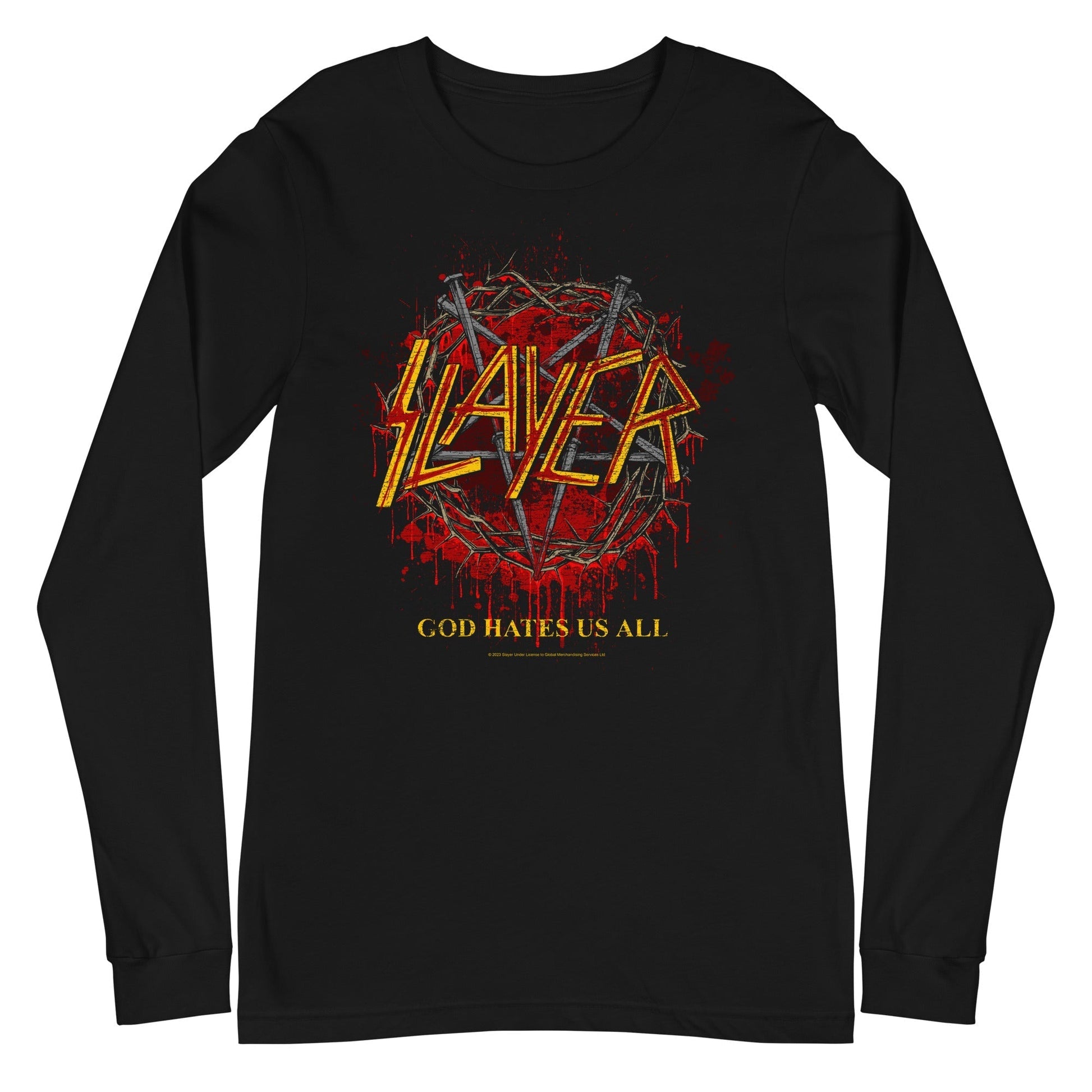 MERCHMOMENT Slayer - God Hates Us All Long Sleeve T-Shirt [Apparel] - Rock Band Apparel