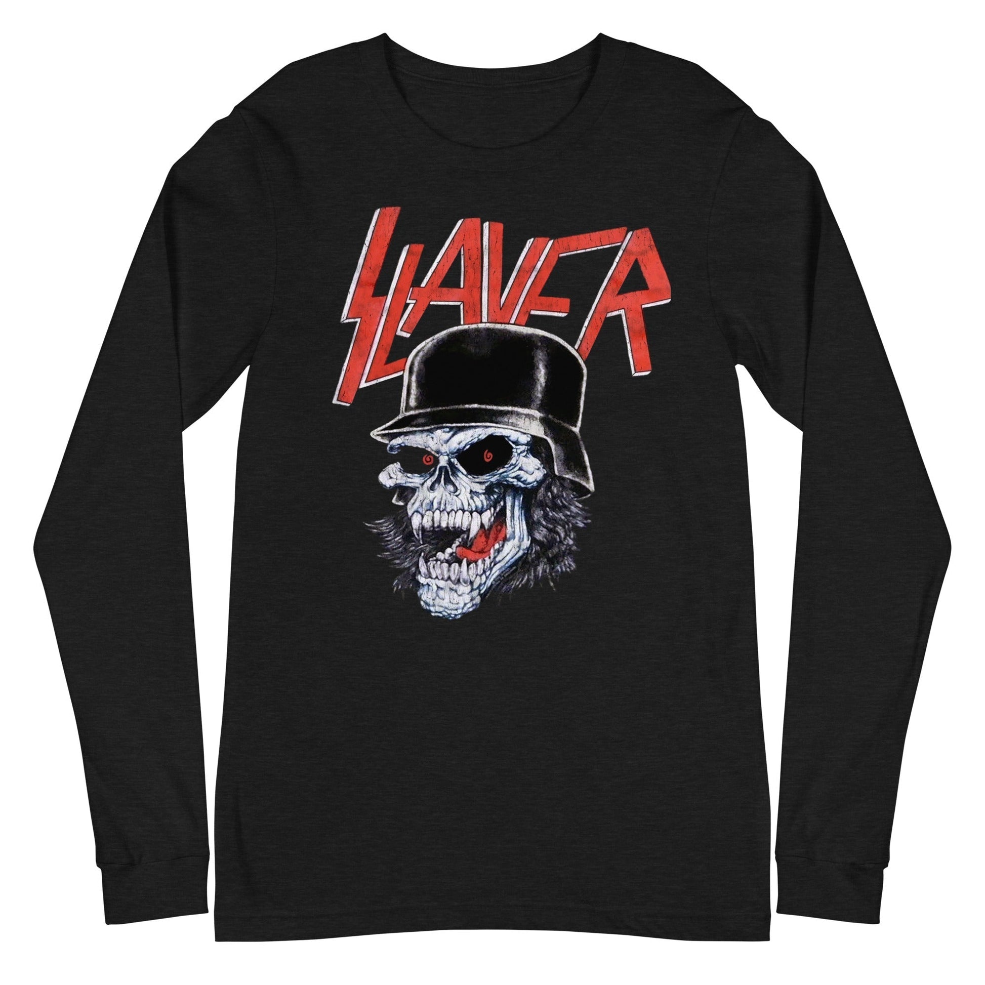MERCHMOMENT Slayer - Helmet Skull Long Sleeve T-Shirt [Apparel] - Rock Band Apparel
