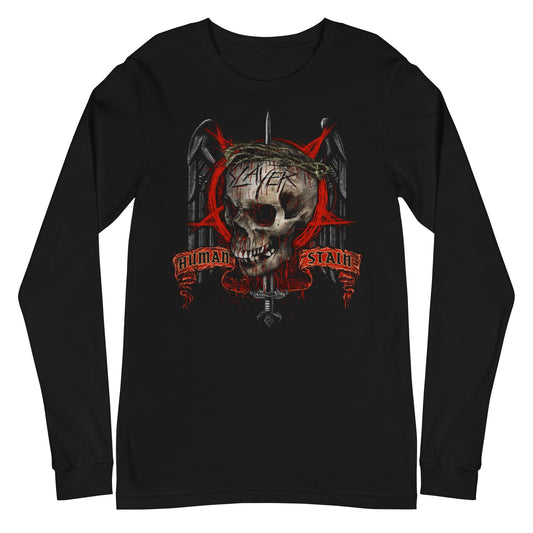 MerchMoment Slayer - Human Stain Long Sleeve T-Shirt [Apparel] Black