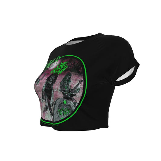 MERCHMOMENT Slayer Live Undead Women's Crop Top [Apparel] - Rock Band Apparel
