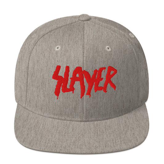 MERCHMOMENT Slayer Logo Embroidered Snapback Hat [Hat] - Rock Band Apparel