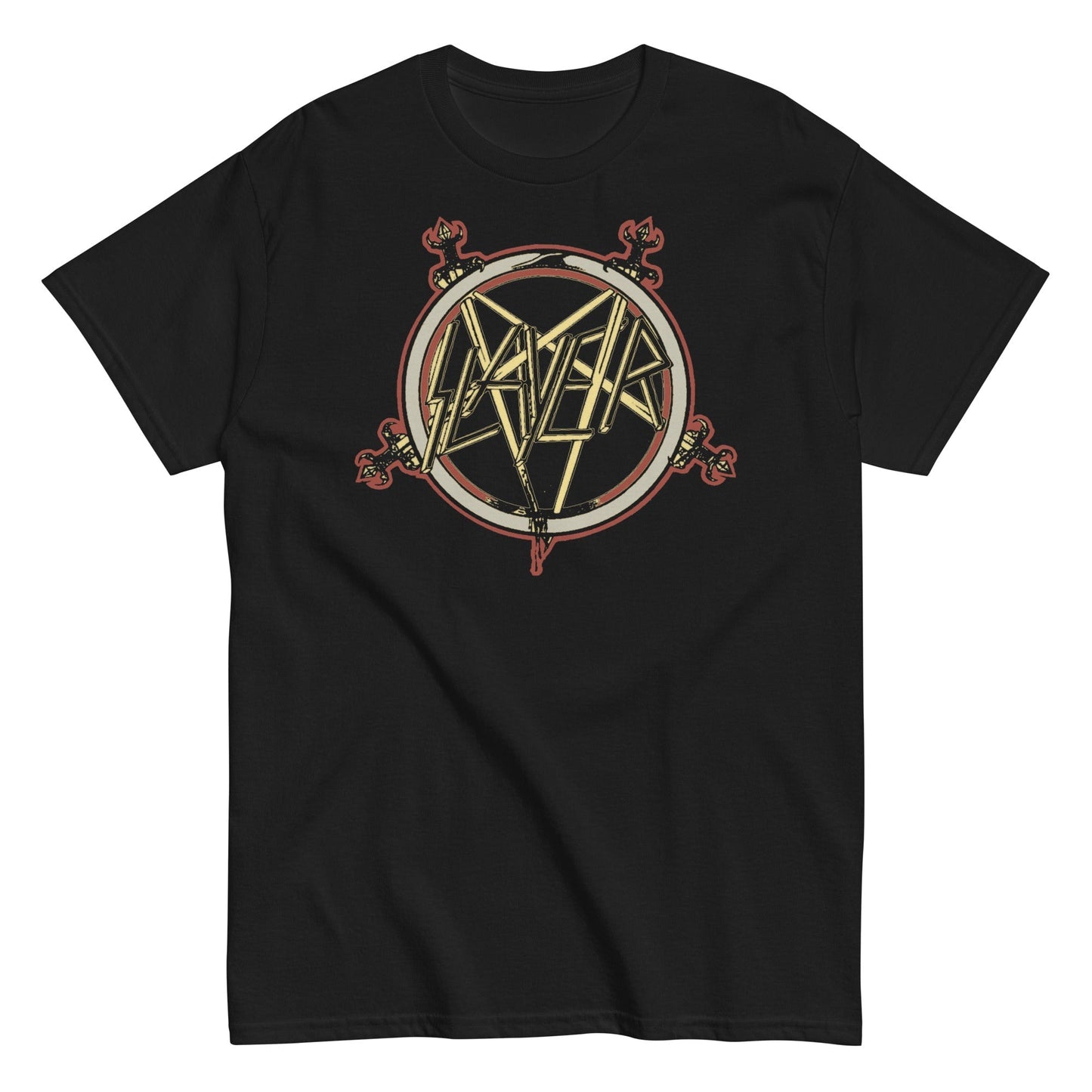 MERCHMOMENT Slayer - Pentagram Logo T-Shirt [Apparel] - Rock Band Apparel