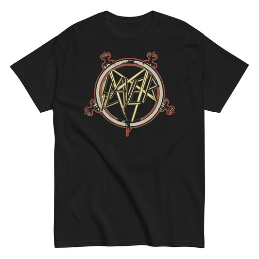 MERCHMOMENT Slayer - Pentagram Logo T-Shirt [Apparel] - Rock Band Apparel