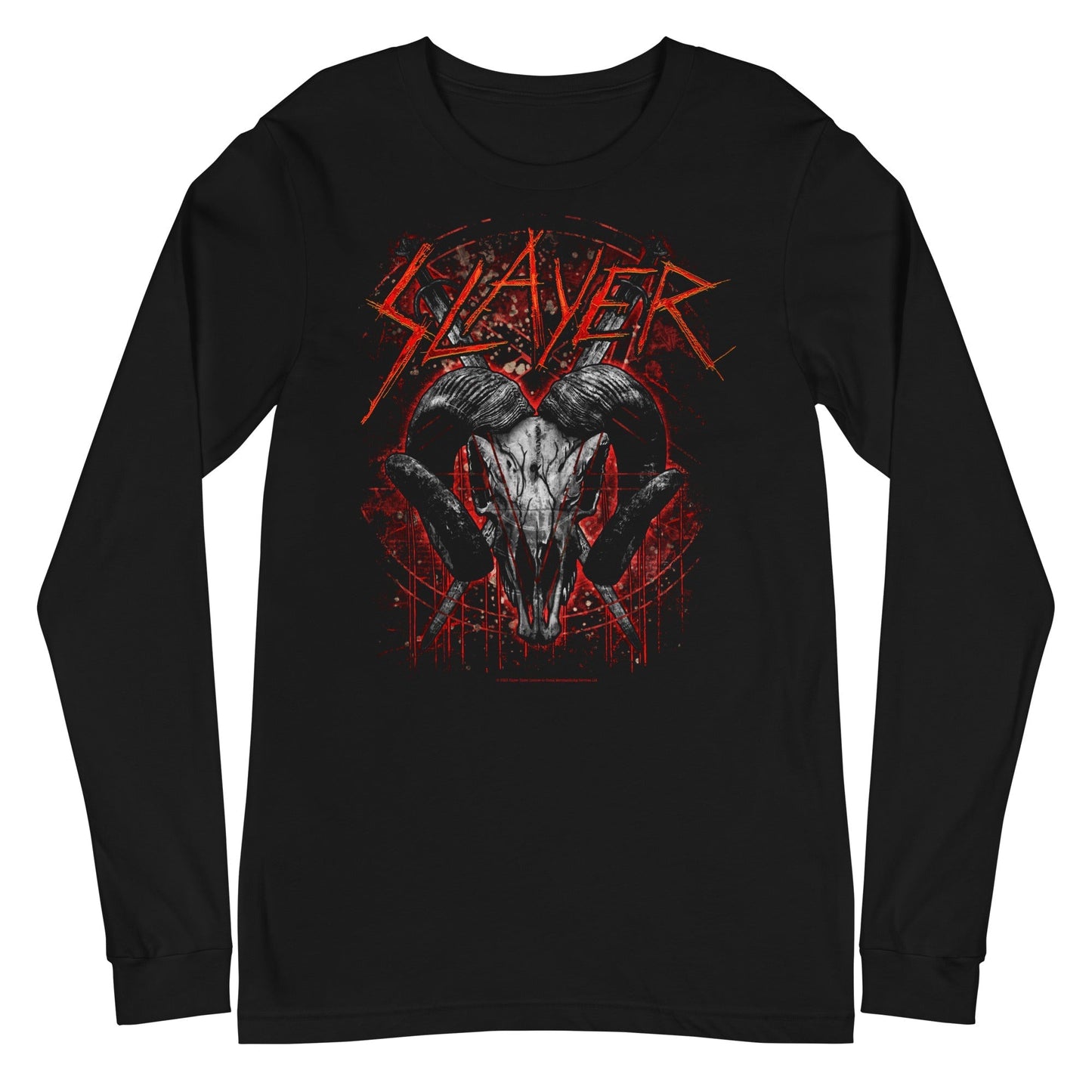 MERCHMOMENT Slayer - Ram's Head Long Sleeve T-Shirt [Apparel] - Rock Band Apparel