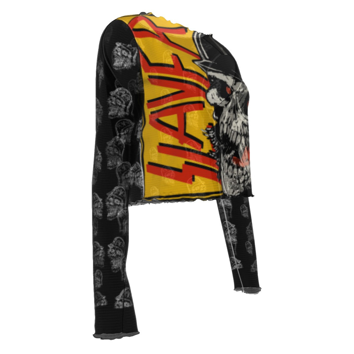 MERCHMOMENT Slayer Screamin' Skull Women's Mesh Top [Apparel] - Rock Band Apparel