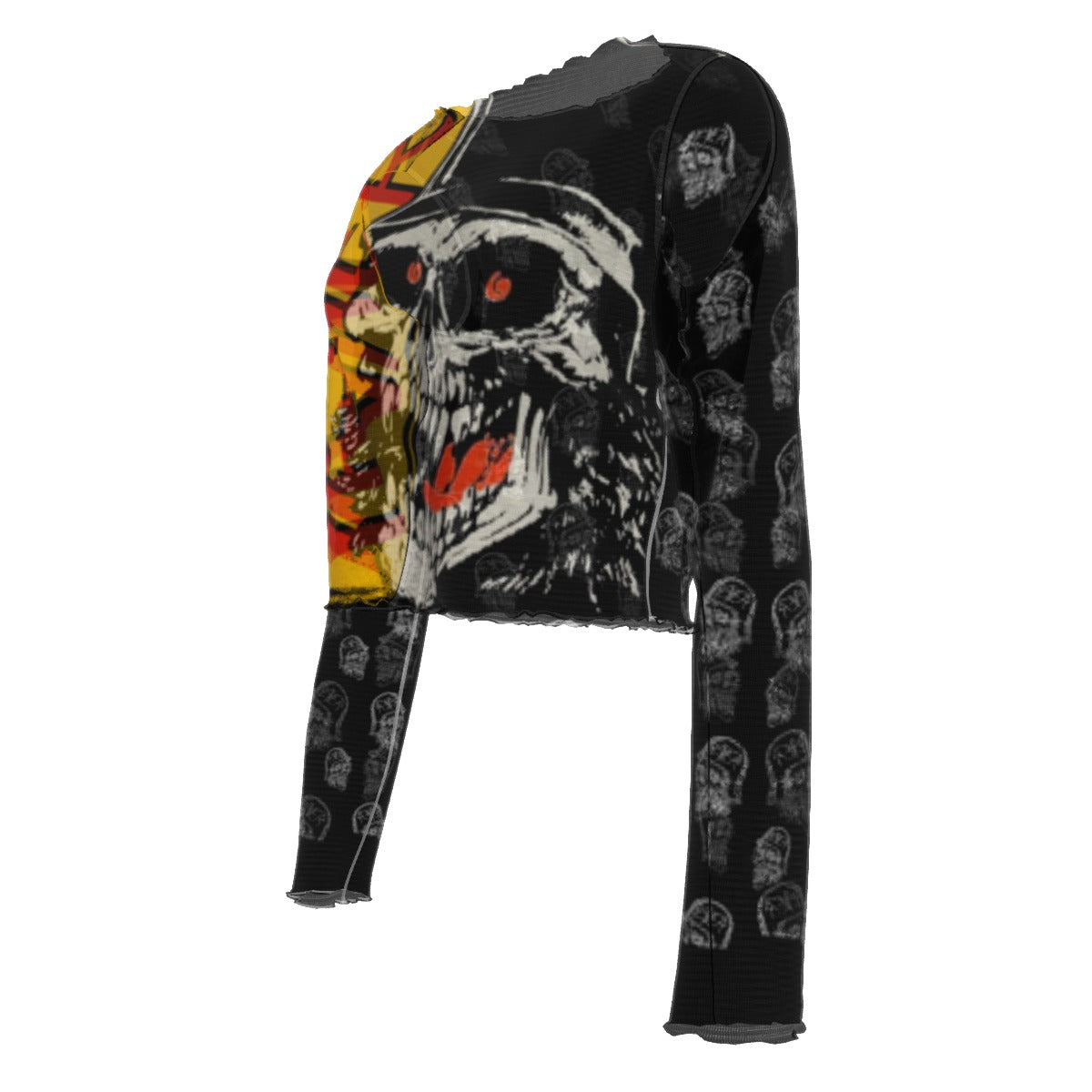 MERCHMOMENT Slayer Screamin' Skull Women's Mesh Top [Apparel] - Rock Band Apparel