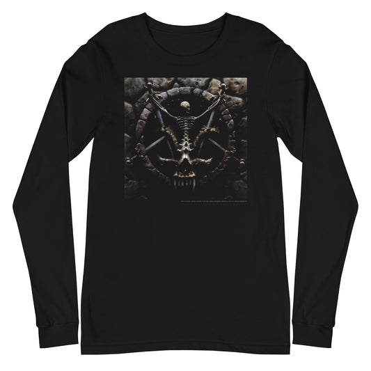 MerchMoment Slayer - Skeleton Pentagram Long Sleeve T-Shirt [Apparel] Black