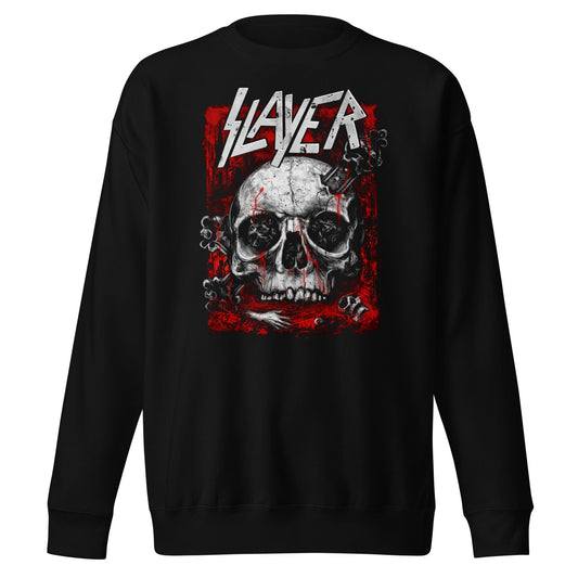 MerchMoment Slayer - Skull Logo Sweatshirt [Apparel] Black