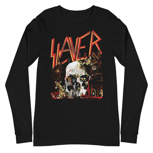 MerchMoment Slayer - South Skull Long Sleeve T-Shirt [Apparel] Black