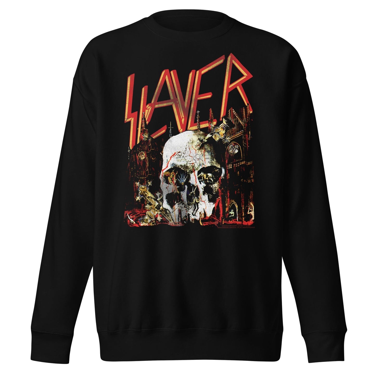 MerchMoment Slayer - South Skull Sweatshirt #1048 [Apparel] Black