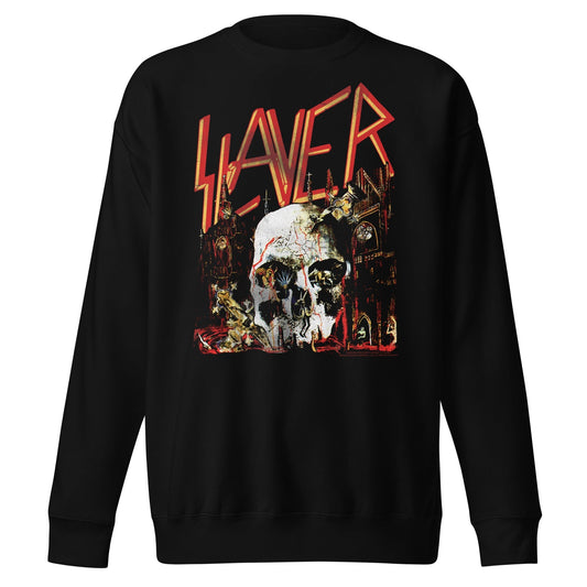 MerchMoment Slayer - South Skull Sweatshirt #1048 [Apparel] Black