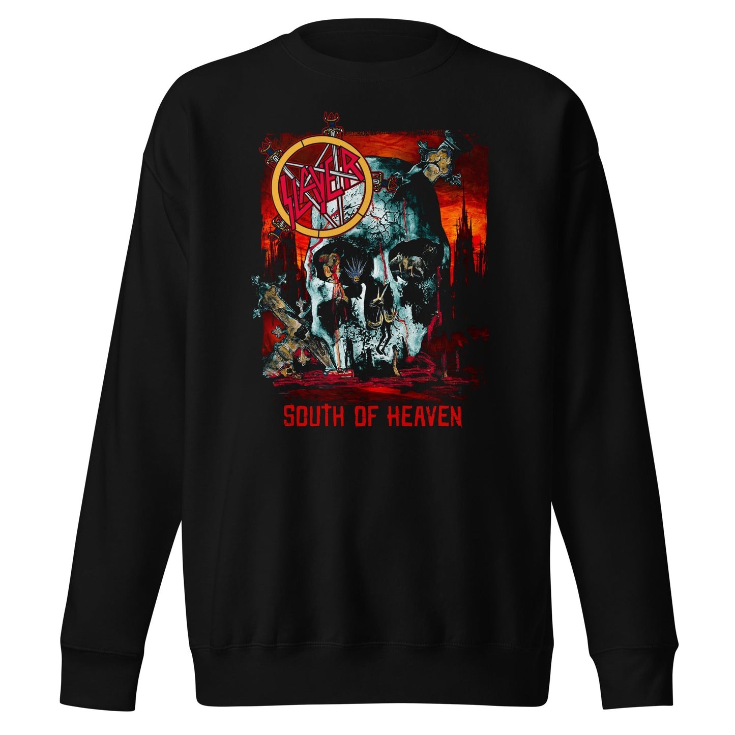 MERCHMOMENT Slayer - South Skull Sweatshirt [Apparel] - Rock Band Apparel